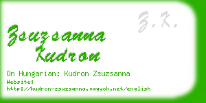 zsuzsanna kudron business card